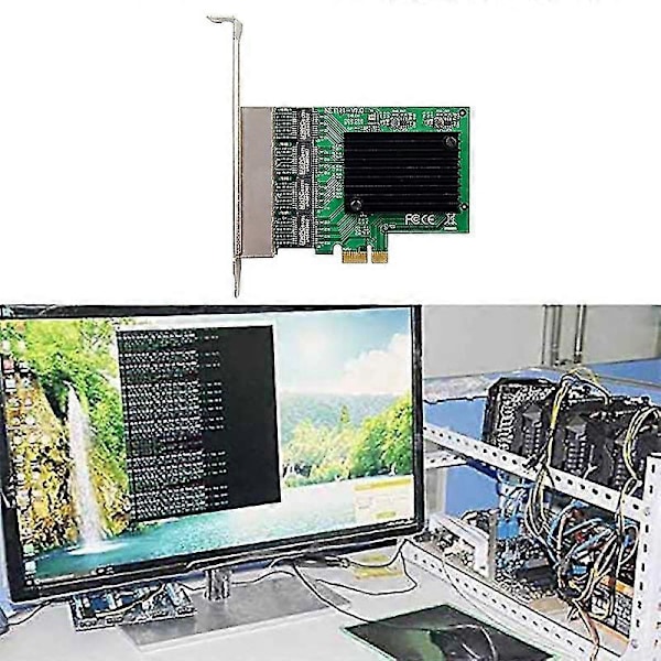 PCIe Netværkskort PCI-e X1 4 Ports Gigabit Ethernet Server Netværkskort Adapter til Love Fast Sea Sp-haoyi