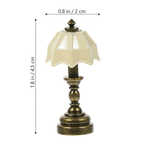 2 stk. Dukkehus Bordlampe Miniatyr Nattbordslampe Modell Miniatyr Bordlampe Modell Miniatyr Lampe
