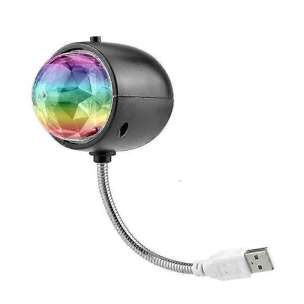 USB LED Farverig Roterende Scene Lys Krystal Magisk Kugle Party DJ Disco KTV Lampe