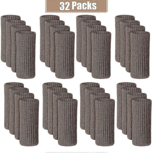 32-pack Stolsbensstrumpor Stickade Möbelstrumpor Benskydd Golvskydd Möbelbordsfötter