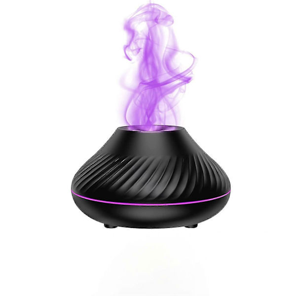 Eteriske oljer diffuser, 130ML USB bærbar ultralyd luftaroma luftfukter (svart)