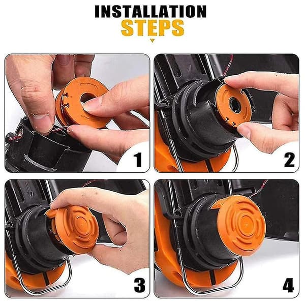 16-pak Trimmersnøre til Worx Wa0010 Wg175 Spoler, 10ft Refill Dele