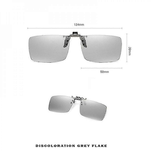 Fotokromiske Polariserede Clip-On Flip Solbriller Uv400 Polariserede Fiskebriller ZUK