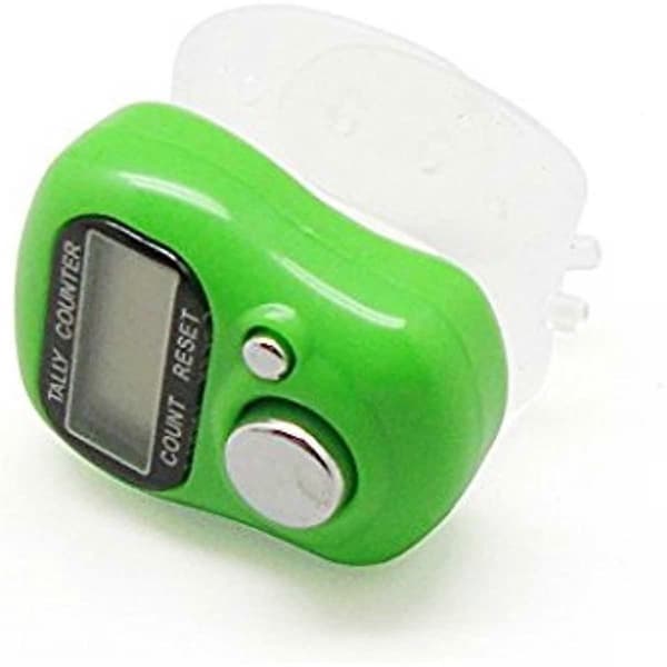 Nullstillbar 5-sifret LCD Elektronisk Finger Teller Håndteller (Blandet farge)