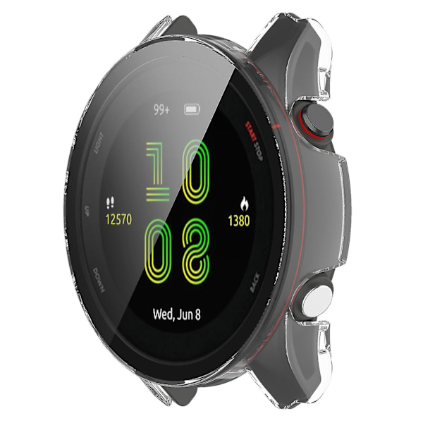 Skyddande skal för Garmin Forerunner 255 - Hård PC med härdat glas för att skydda mot repor och fall