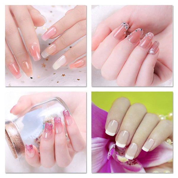 Nagelförlängningsformar Tips Klar Polygel Akryl Nagelstencil UV Gel DIY Polering Manikyrverktyg