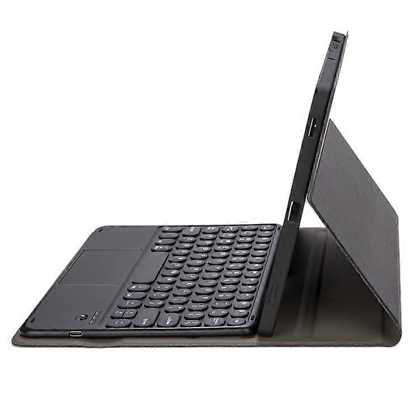 YT098B-A Yhteensopiva iPad Air (2020) / (2022) Pyöreät näppäimet Langaton Bluetooth-näppäimistö kosketuslevyllä, ihoa myötäilevä iskunkestävä jalusta Black
