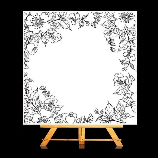 Blomster Silikone Klar Stempel Blomsterramme Baggrund Transparent Seglstempel
