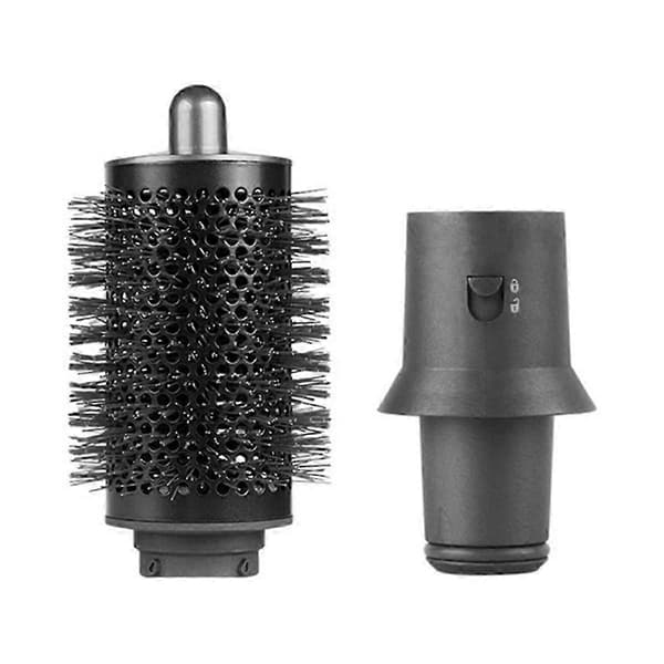 Stor rund volymborste för hårtork Multi-Styler med adapter locktång, silvergrå