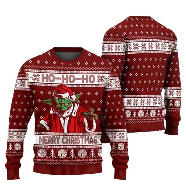 The Mandalorian And Grogu Baby Yoda Ugly Sweater 2024 Merry Christmas Men Pullover Höst Vinter Star Wars Damtröja style 1 S