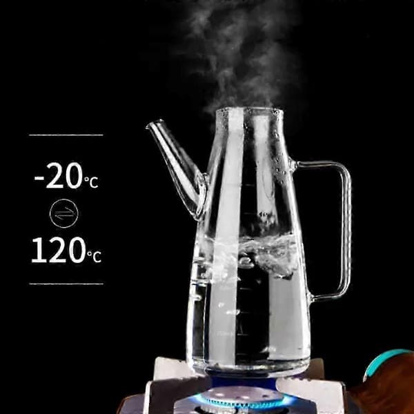 NY Oliedispenserflaske med drypfri tud, oliedispenserflaske i glas 750ml