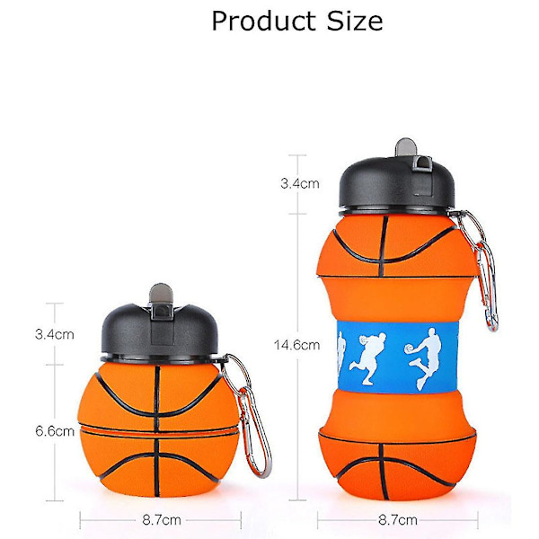 550ml Sports Silikone Foldbar Vandflaske Bærbar Kedel Rejse Picnic Jul Til Voksne Børn(