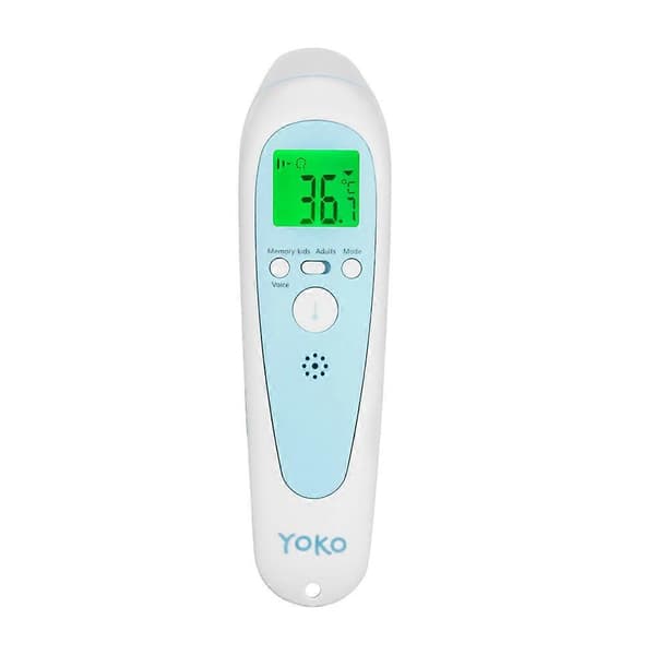 Infraröd Panntermometer, Beröringsfri Digital Termometer med LCD-Display, Febertermometer för Bebis, Barn, Vuxna (Blå)