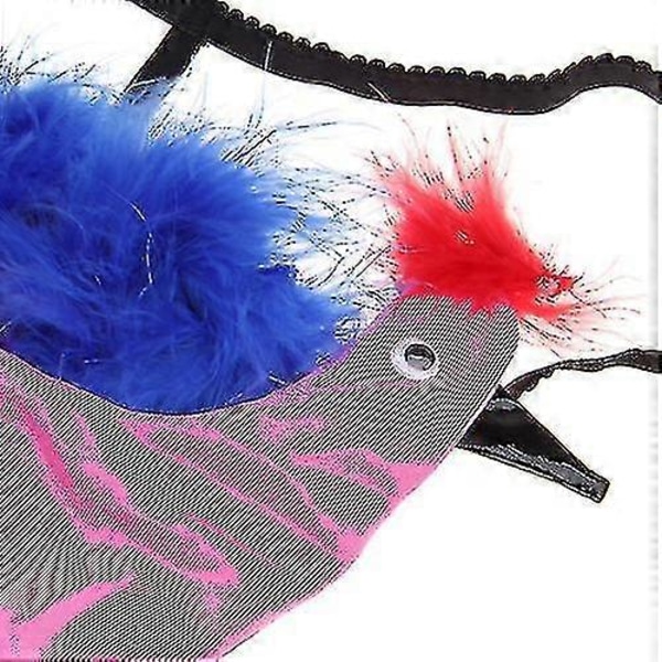 Sexiga herrunderkläder Nyhet G-string Påfågelpung - Rosa februari2
