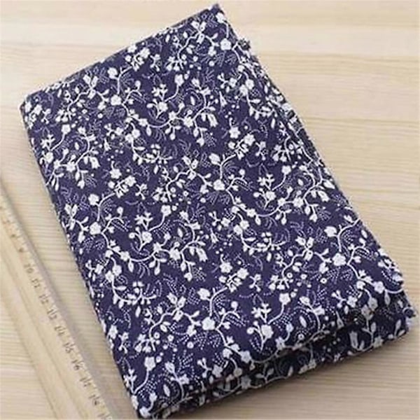 7 st 25x25cm Blommig Prickig Lapptäcke Bomullstyg Enfärgat Tyg DIY Sömnad Quilting mengxi