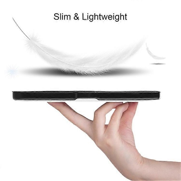 PU Läder Smart Magnetisk Flip Ereader Fodral Kompatibelt För Kobo Clara HD White