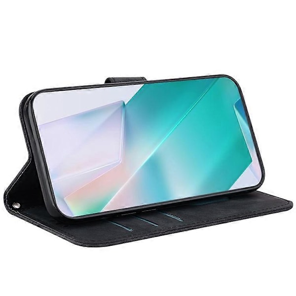 Kompatibel til Xiaomi Redmi Note 13 5G / Note 13 5G (Kina) Wallet Case Læder Cover Tiger Mønster Black