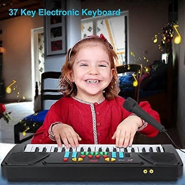 Elektronisk keyboard med 37 tangenter, multifunksjonelt elektronisk keyboard for barn