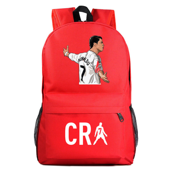 Fodbold CR7 Ronaldo Printing Børnestuderende Skoletaske Ungdomsrygsæk Udendørs rejsetaske Computertaske style 18