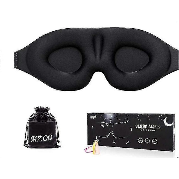 Sovmask för Män Kvinnor, 3D Konturerad Kupol Sovmask & Ögonbindel