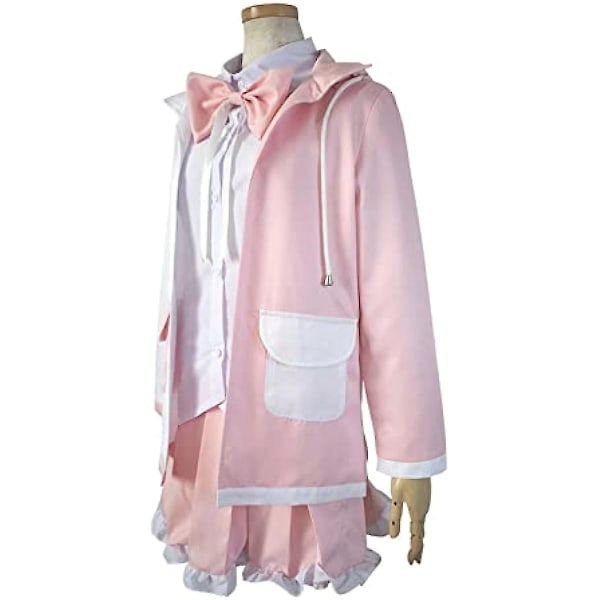 Anime Danganronpa 2 Monomi Cosplay koulupuku Hiyoko Saionji Söpö Pinkki Kani Puvut Merimies puku Xs Oneset M