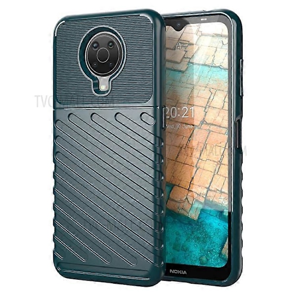 Thunder Series Twill Tekstur Mykt Deksel TPU-deksel Kompatibelt for Nokia G10 / G20 Green