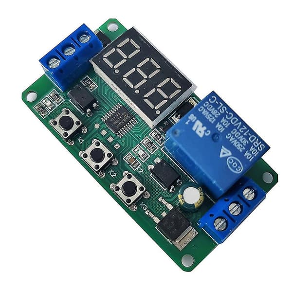 12V LED Display Automatisering Digital Forsinkelsestimer Kontrollbryter Relémodul