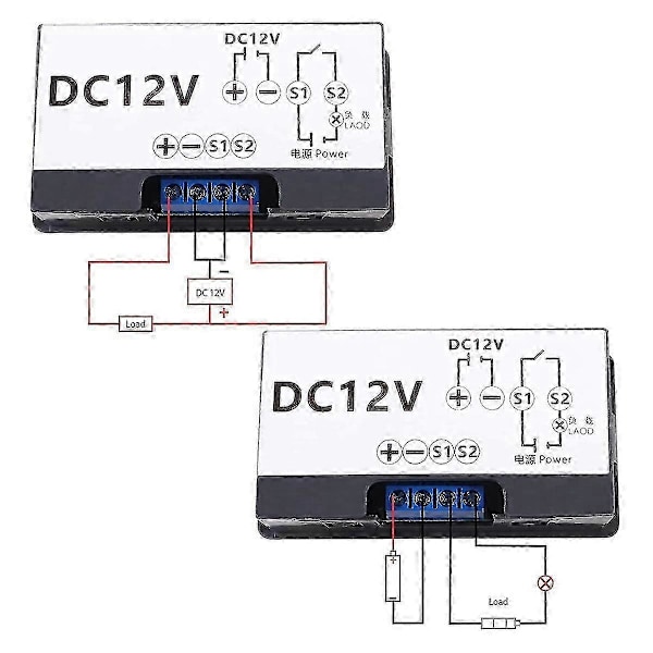 2kpl Ajastusviiverele DC12V 20A 240W Ohjelmoitava Sykliajastinkytkin Päällä/Pois LED Digitaalinäyttö Ti Edition d