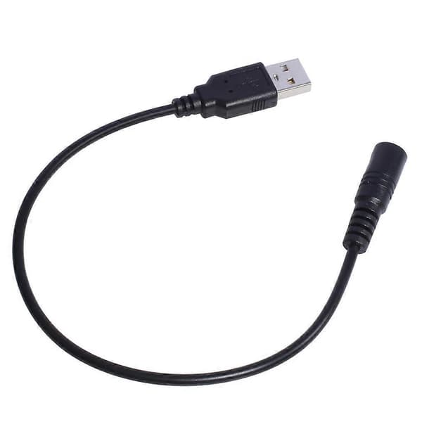 DC Strømforsyning Socket Ladeledning Skjøteadapter Kabel USB til DC5.5x2.1mm