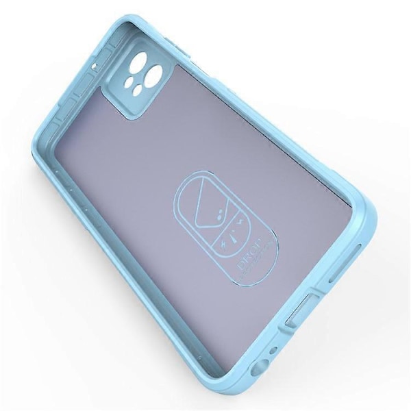 Kompatibelt för Motorola Moto G32 4G Robust Baksida Flexibelt TPU Anti-repskydd LightBlue
