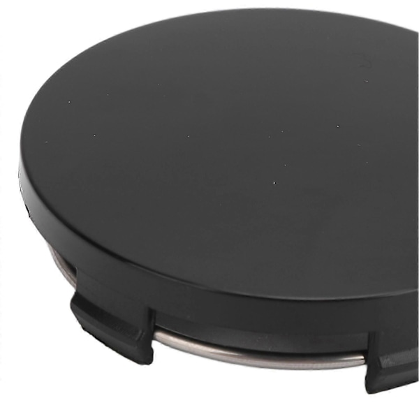 4 st 60 mm Bilhjulscentrumskåpa med järnring Snygg Hjul Däck Centrumfälg Navkåpa Universal för Fordon Svart