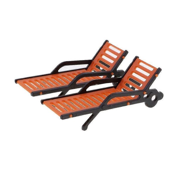 10 st Plast Strandbänk Solstolar Landskapsmodell 1:75