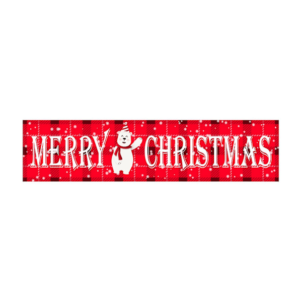 Julgransprydnader God Jul Banner Dekorationer Pläd Banner För Inomhus Utomhus Ytterdörr Vägg Juldekoration Q