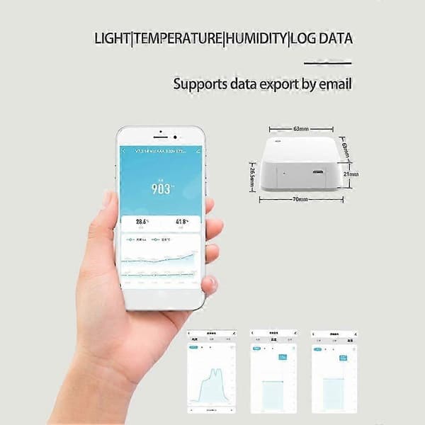 Tuya Zigbee Fotometer Termohygrometer Smart Lyssensor Hygrometer Miljømonitor Lysstyrkedetektor