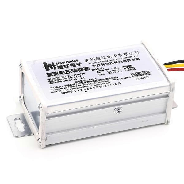 Høyeffektiv nedtrappingsmodul for bil, 36V 48V 60V 72V til DC 12V 10A