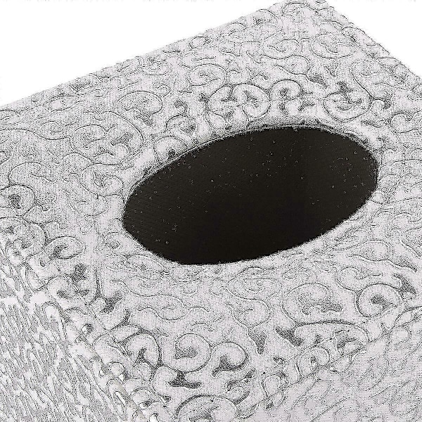 2024 Lämplig Tissue Box Cover PU Läder Kub Tissuehållare - Hushåll Kontor Fyrkantig Tissue Cover Fodral