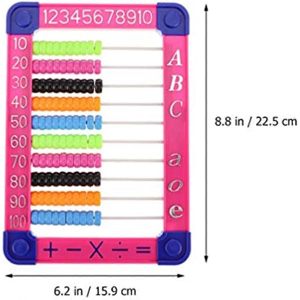 Tomaibaby Plast Abacus Matematikk Leke Pedagogisk Telletøy Addisjon Subtraksjon Perletellere Tidlige Matematikkferdigheter for Barn Mattespill Barnehage Undervisning