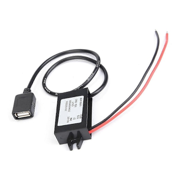 12V til 5V 3A DC-DC USB Buck Converter Strømforsyningsmodul