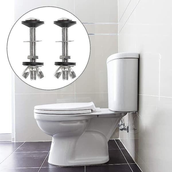 2-pack Toalett Cisternfästessats, rostfritt stål, för toalettkopp