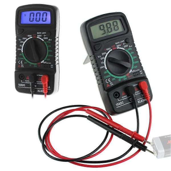 Amperemeter Voltmeter Batteri Volt Ström Voltmeter Digital Display Multimeter