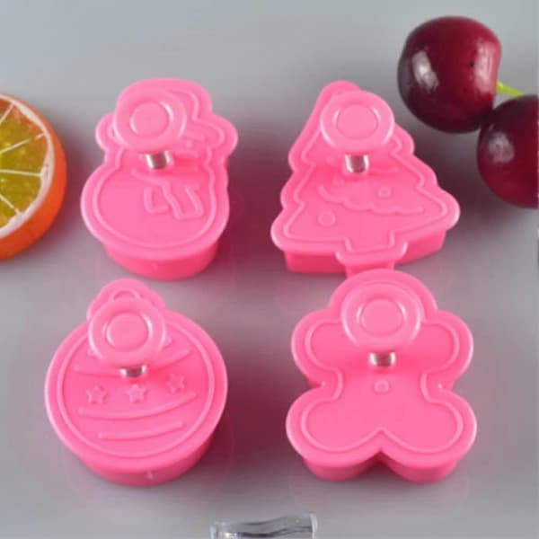 4 st Kakstämplar Kexform Kakform Pepparkakshus Julkakform