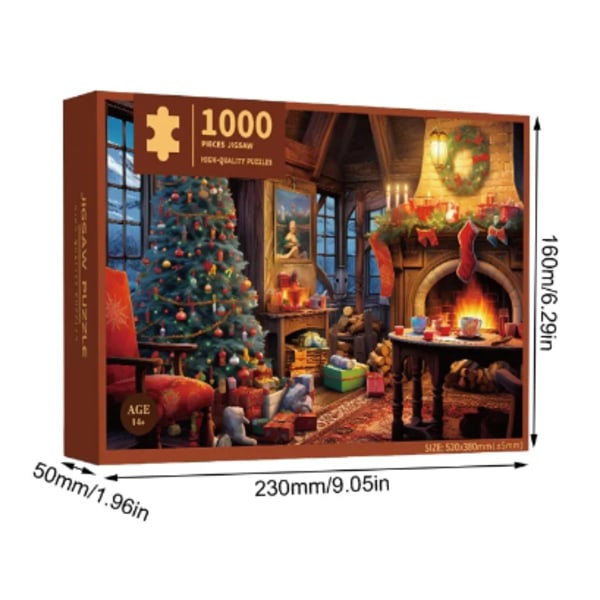 Jul adventskalender 1000 bitar pussel nedräkningskalender nedräkningslåda pussel för vuxna och barn