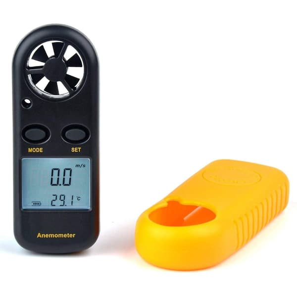 Digitalt Anemometer, vindhastighedsmåler, luftstrømshastighedstemperatur