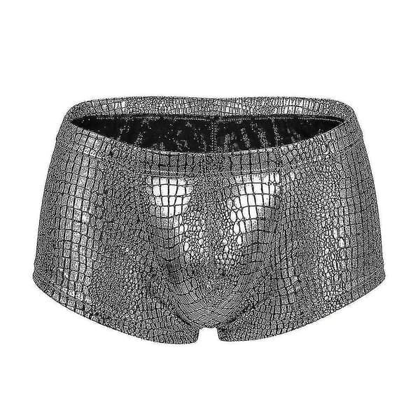 Herrunderkläder Pole Dance Underkläder Ormskinnsmönstrade Underbyxor Semester Strand Badshorts