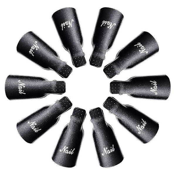 10 st Svarta - Nagelkonstverktyg Nagelborttagningsklämmor (10 st i ett paket) skönhet och hälsa