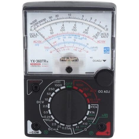 Analog AC DC Multimeter - Voltmeter Ammeter Ohmmeter - Spænding op til 1000V - Modstand op til 2MΩ - Til skolebrug.