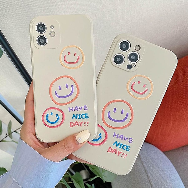 Søtt Smilemønster Kompatibelt Med Iphone 14 Plus Deksel, Silikon Slank Passform [mykt Anti-ripe Mikrofiberfôr] Fleksibel Tpu Støtsikker Beskyttende Deksel