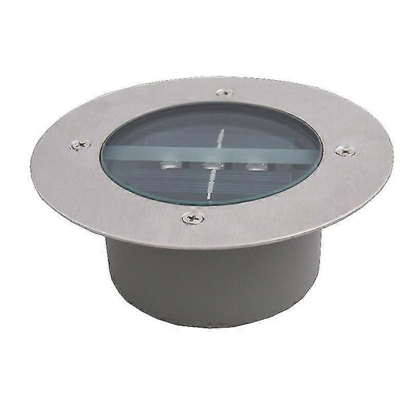 Aurinkokennovalaisin ulkokäyttöön, 4 kpl 3 Led Spot Aurinkopuutarhavalot, Vedenpitävä Ip65, Koristeellinen nurmikkolamppu polulle Terassipuutarhan ajotielle (pyöreä, kylmä valkoinen)
