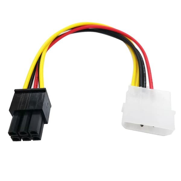 Adapterkabel 4-benet Molex til 6-benet PCI-Express PCIE Grafikkort Strømkonverter