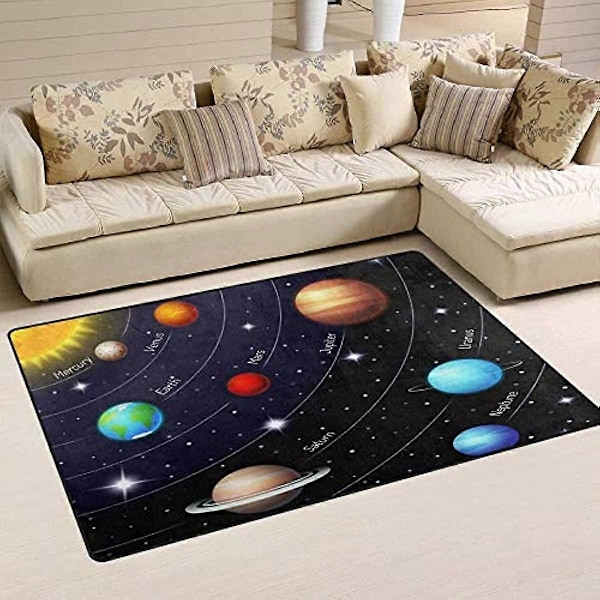 Yttre Rymden Universum Planet Mattor Dörrmatta Vardagsrum Heminredning Mattor Områdesmattor För Barn Pojkar Flickor Sovrum 152 x 99 cm